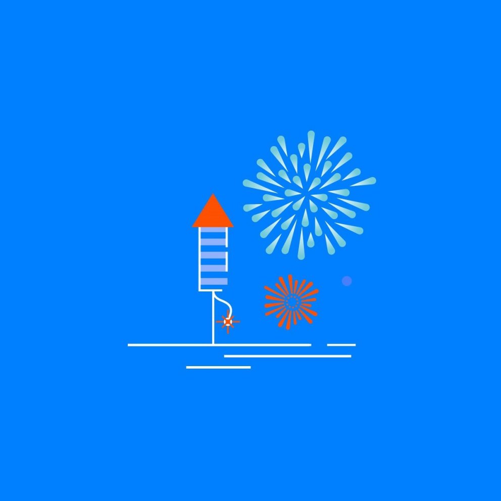 Plokkum öll flugeldaruslið