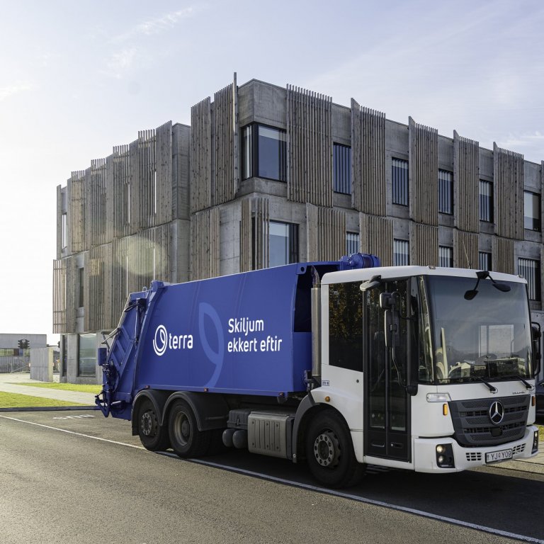 Seinkun á losun á endurvinnslutunnu