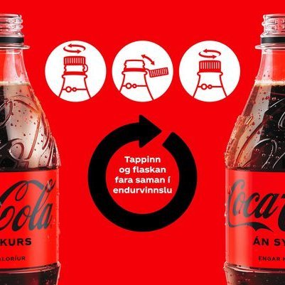 Plastflöskur með áföstum skrúftöppum