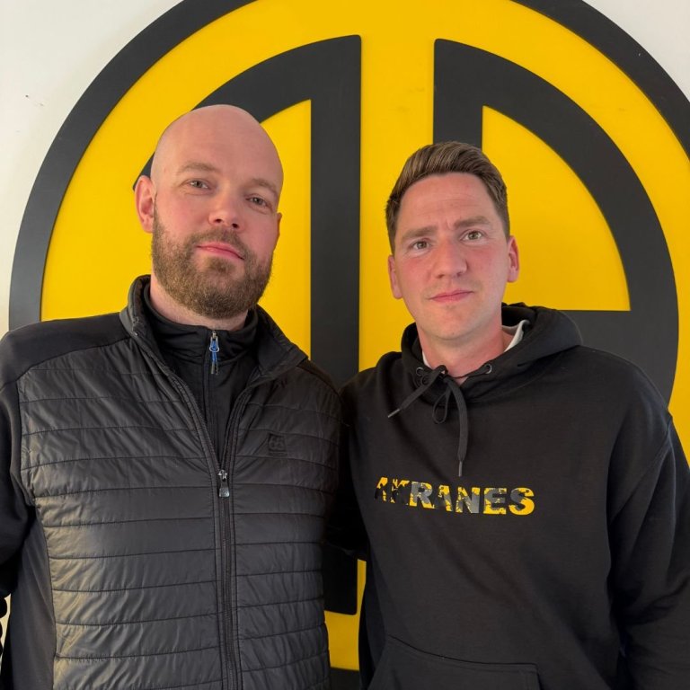 Jóhannes Geir Guðnason, rekstrarstjóri Terra á Akranesi, og Ingimar Elí Hlynsson, framkvæmdarstjóri …