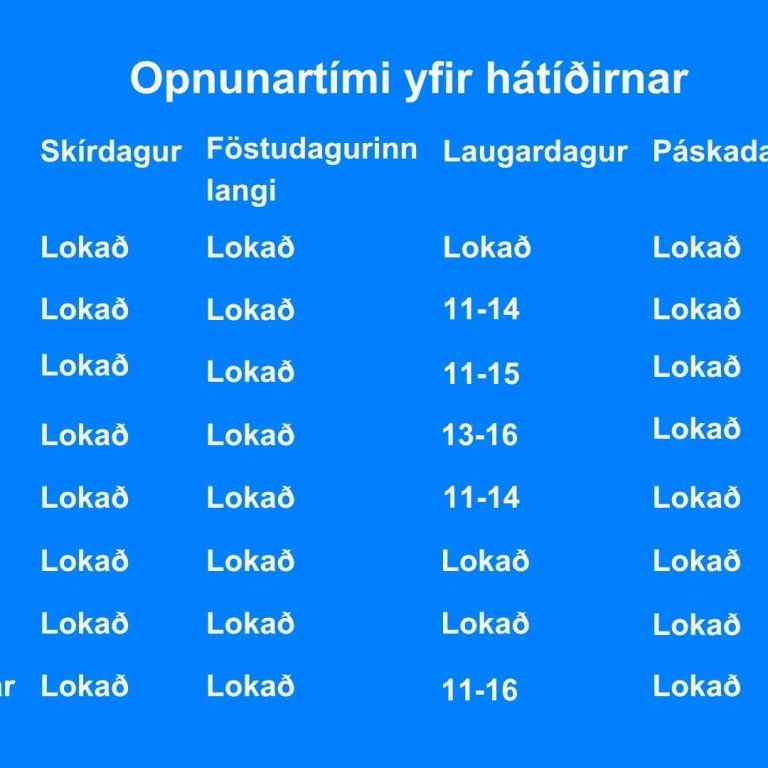 Opnunartími Terra yfir páskana