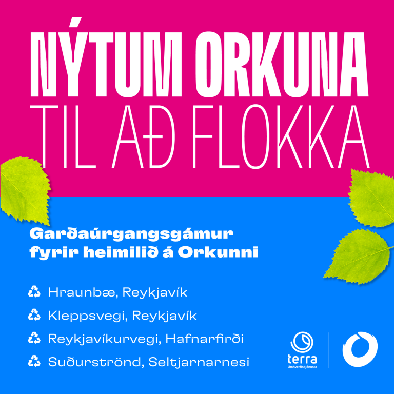 Garðúrgangsgámar í samstarfi við Orkuna