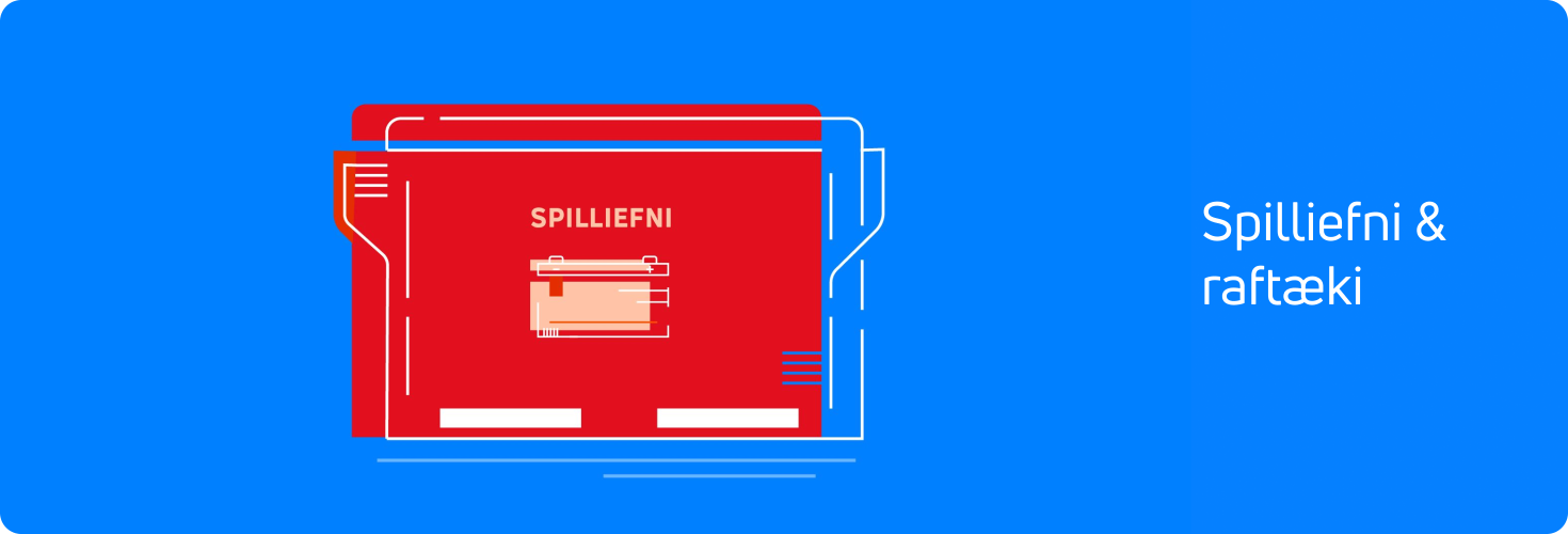 Spilliefni og raftæki - Banner mynd